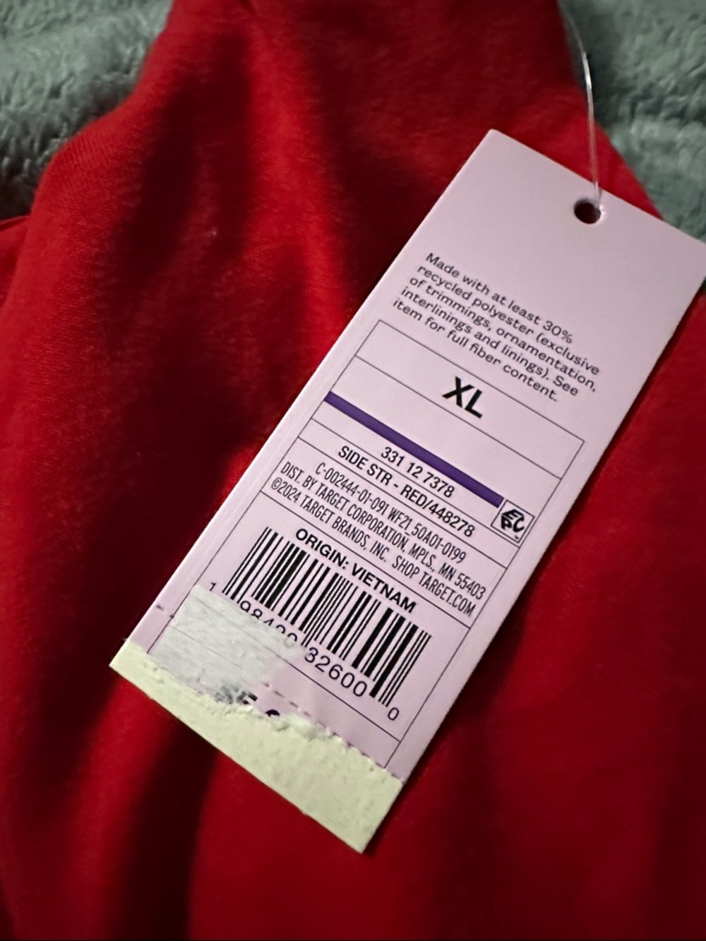 Wild Fable Red American Football' Tank Top Women's Spaghetti Strap NWOT/NWT XL - Picture 3 of 3